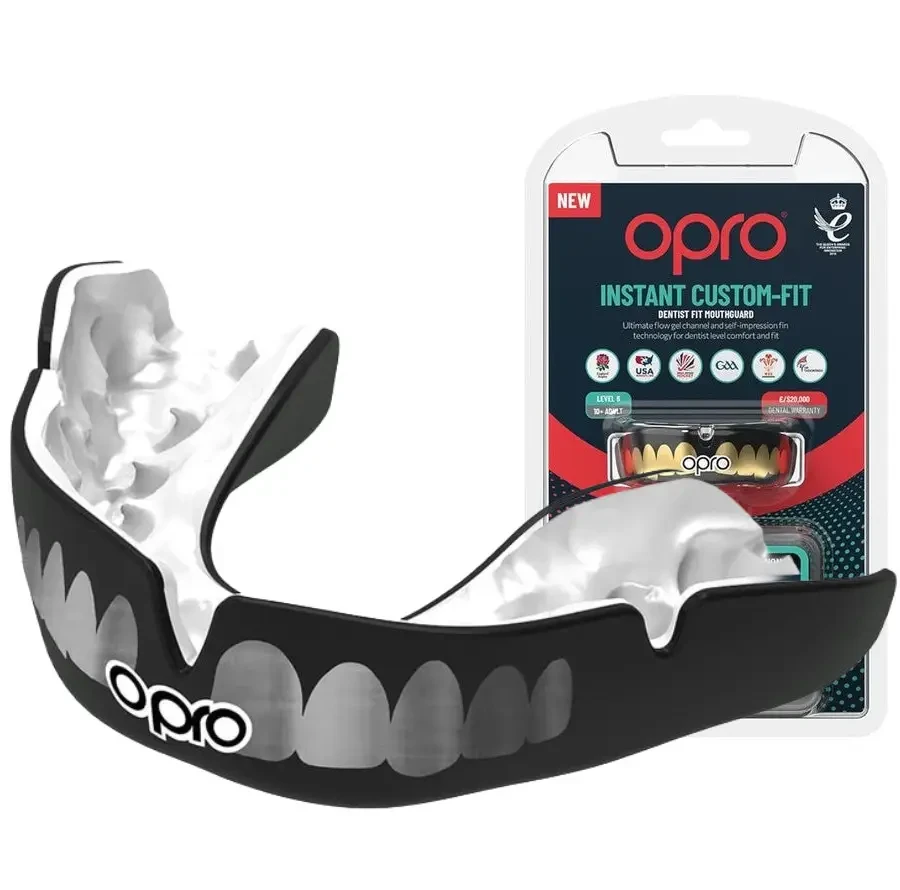 Капа OPRO Instant TEETH доросла (вік 11+) Black/Silver (art.102526002), фото 1