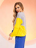Толстовки ISSA PLUS 13717 M блакитний/жовтий, фото 2