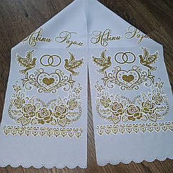 Рушник вінчальний в церкву для перев'язування рук "Навіки разом"