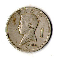 Філіппіни 1 песо 1974 рік Мідь-цинк-нікель, 14.28g, ø 33.5mm No2194