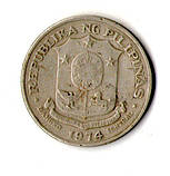 Філіппіни 1 песо 1974 рік Мідь-цинк-нікель, 14.28g, ø 33.5mm No2194, фото 2