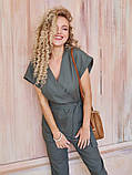 Костюм жіночий брючний літній хакі, фото 4