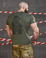 Тактична потовідвідна футболка олива, військова футболка олива поліестер, чоловіча армійська футболка зсу vil sak usd