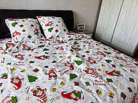 Евро Комплект постельного белья Бязь Gold - Lux размер 200х220 Новогодний