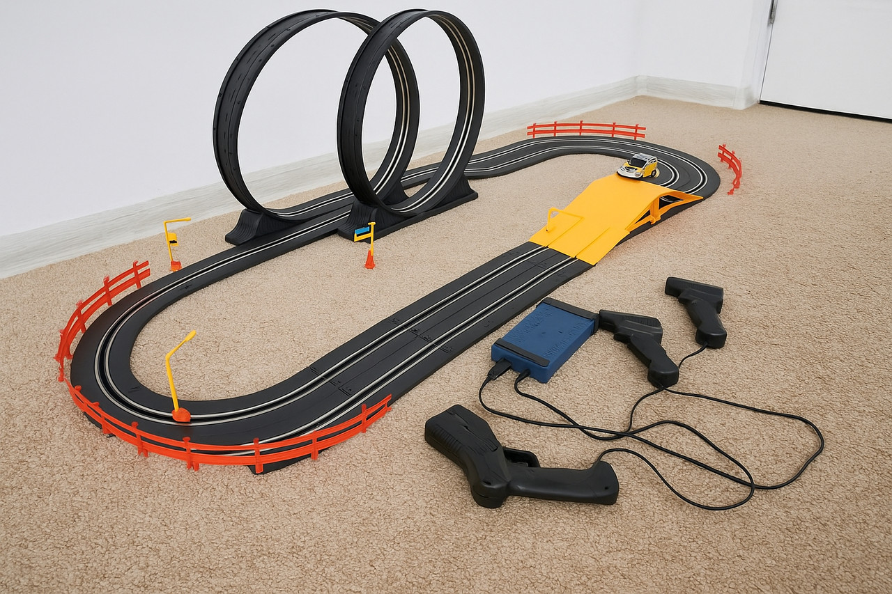 Дитячий автотрек "Турбо" на радіокеруванні A49-9B з машинками, фото 1