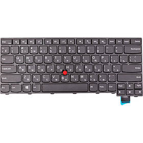 Клавіатура для ноутбука Lenovo ThinkPad T470s, чорна, чорний фрейм