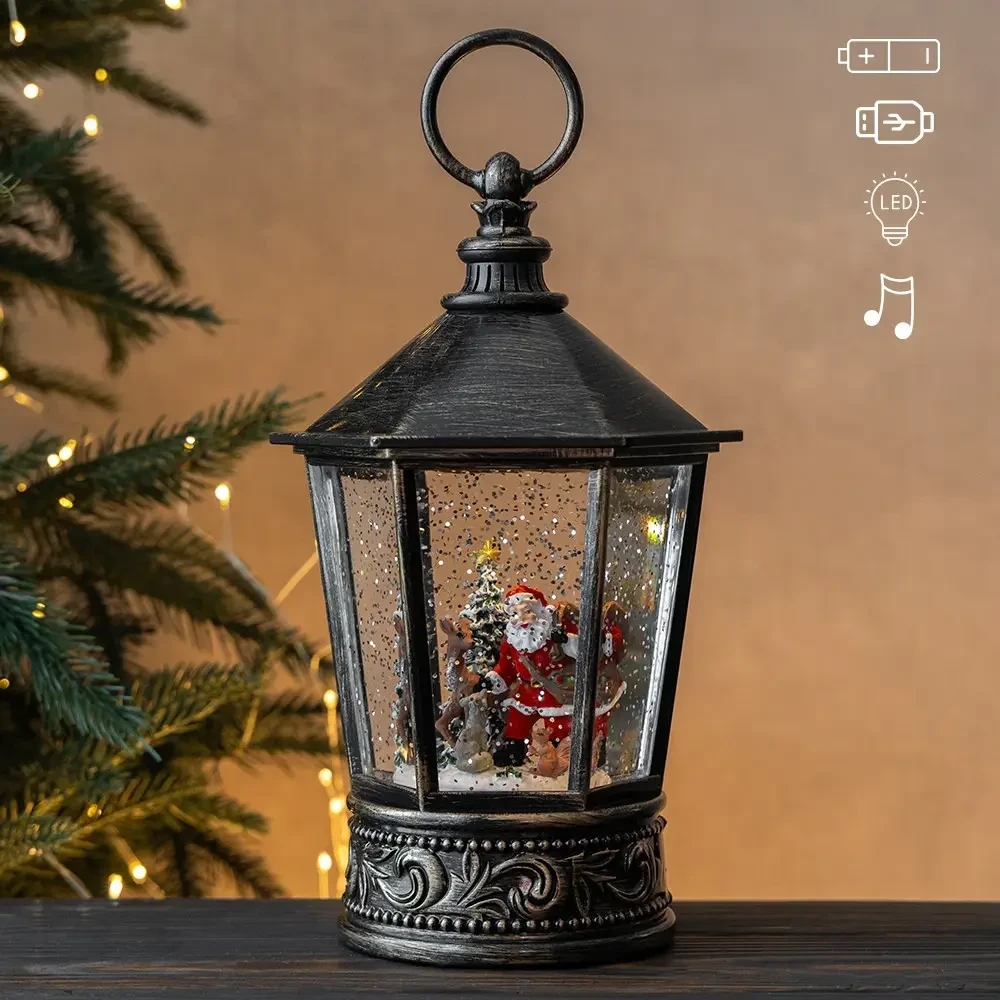 XMAS Новорічний нічник "Вінтажний ліхтар" WDL-24077B 27,3 см