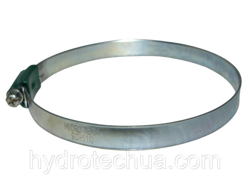 Хомут 90-110 W1 Industry черв'ячний посилений оцинкований HYDRO TECH