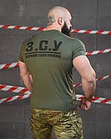 Тактична потовідвідна футболка олива, військова футболка поліестер, армійська футболка зсу fgv eyr kas