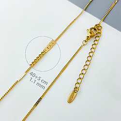 Ланцюжок "Комбінований Панцир" р. 40+5; медичне золото Xuping 18К