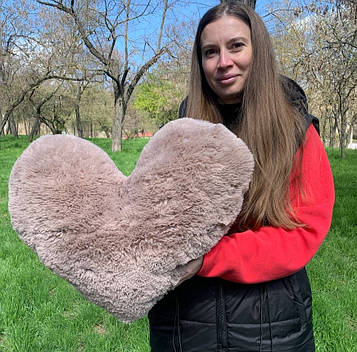 М'яка іграшка Велике плюшеве серце 50 см Красиве плюшеве серце М'яке плюшеве серце Подарунок дівчині