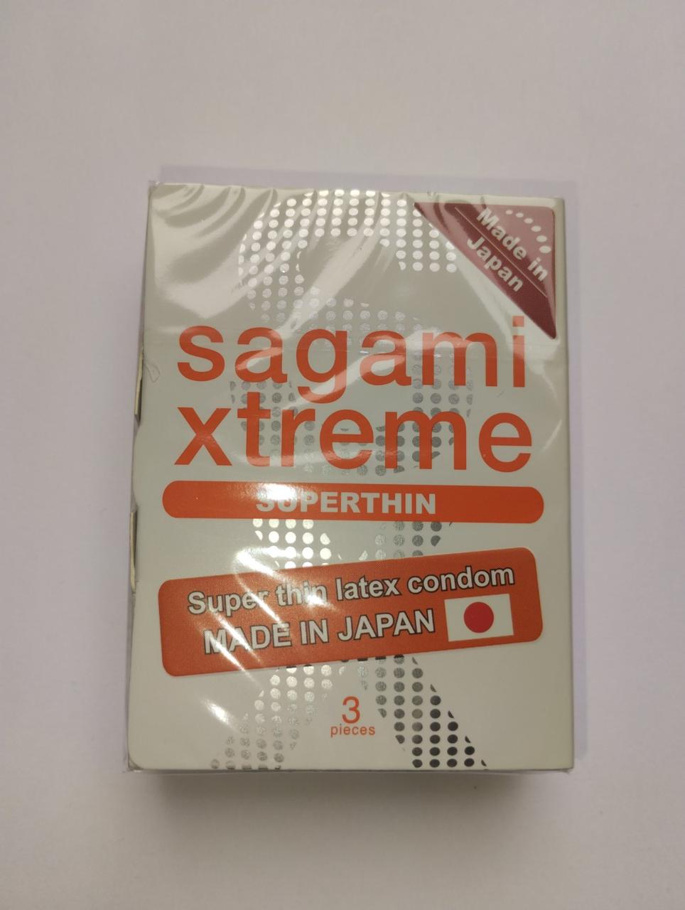 Презервативи ультратонкі SAGAMI XTREME SUPERTHIN (паковання 3 шт.), фото 1