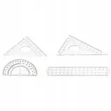 Геометричний набір Maaleo 10 предметів у футлярі (26170), фото 4