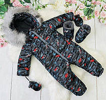 Зимовий комбінезон "Рукавиця", комбінезон зимовий дитячий 86р