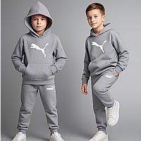 Теплий Костюм на флісі для хлопчика 146-164 см 003656 Туреччина Сталь