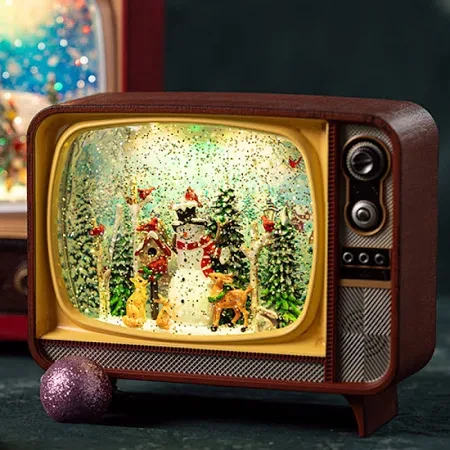 XMAS Новорічний нічник "Ретро телевізор" WDL-24034B 17,1 см