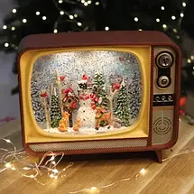 XMAS Новорічний нічник "Ретро телевізор" WDL-24034B 17,1 см, фото 3