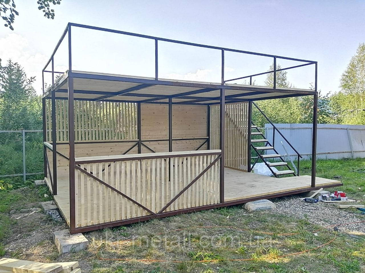Двоповерхова альтанка для дачі, фото 1