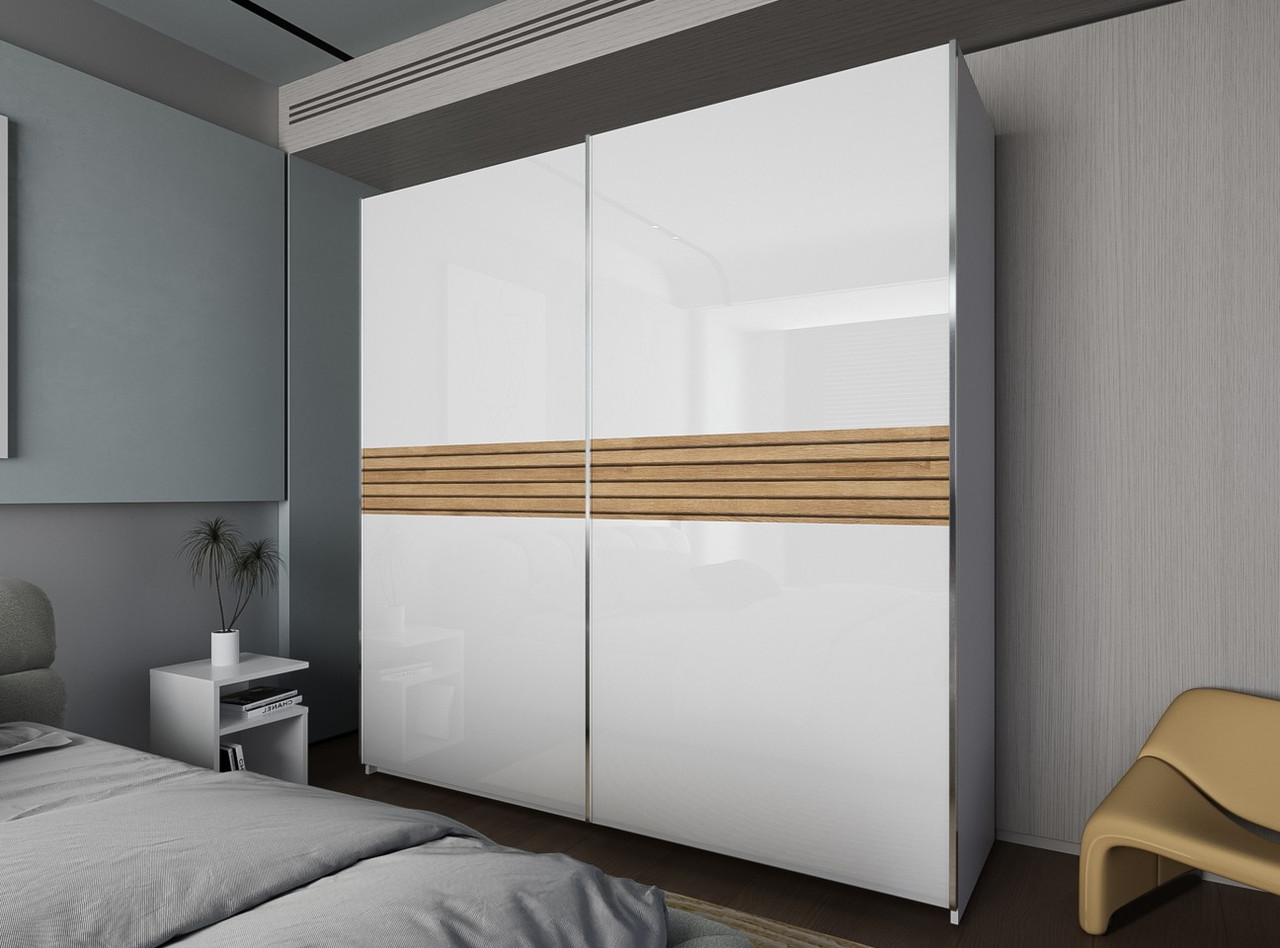 Шафа-купе Metropol 200  Accord  колір  білий /білий, табліла