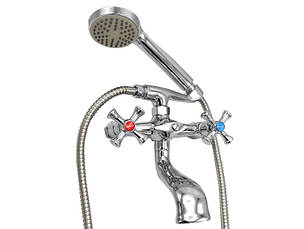 Змішувач для ванни вент., ретро гусак, хром MILLZ, фото 2