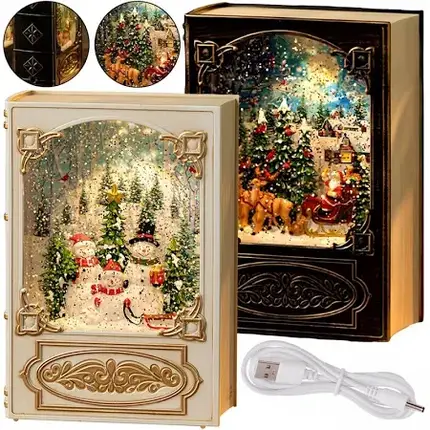 XMAS Новорічний нічник "Книга" WDL-24023B 19,1 см, фото 1