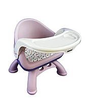 Дитячий стілець для годування 2в1 "Bimbo" BM-93497 пластиковий, м яка сидушка, рожевий