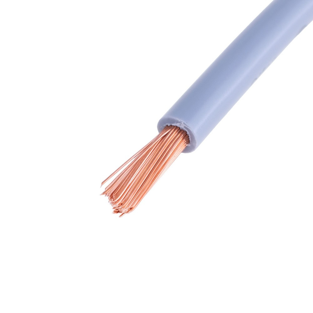 Провід багатожильний 6mm² (10AWG, 84xD0.29mm) сірий, 1м