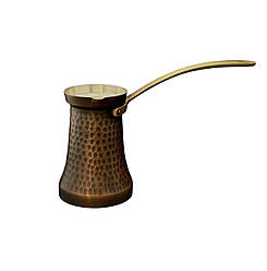 Турка для кави мідна Ефіопія TF32 200 мл (карбування з патиною) ZH