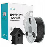 Філамент Sunlu ASA Black, Reusable Spool, 1.75мм, 1кг, 250-280°C, Чорний філамент для 3Д-друку, фото 5