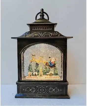 XMAS Новорічний нічник "Вінтажний ліхтар" WDL-24007A 25,3 см, фото 1