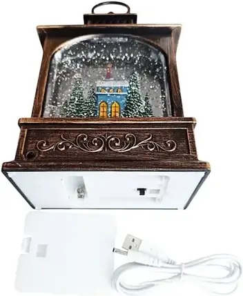 XMAS Новорічний нічник "Вінтажний ліхтар" WDL-24007A 25,3 см, фото 3