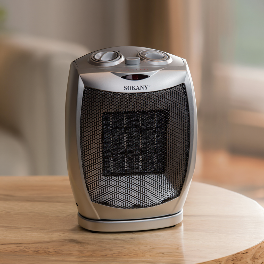 Обігрівач електричний тепловентилятор для дому Sokany вітродуйка обігрівач, дуйчик теплодуйка 2000 Вт Lugi, фото 1