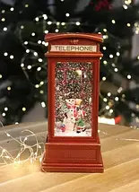 XMAS Новорічний нічник "Телефонна будка" WDL-2102B 9,2 см, фото 5