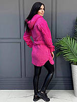 Жіноча шуба Тедді з капюшоном, фото 10