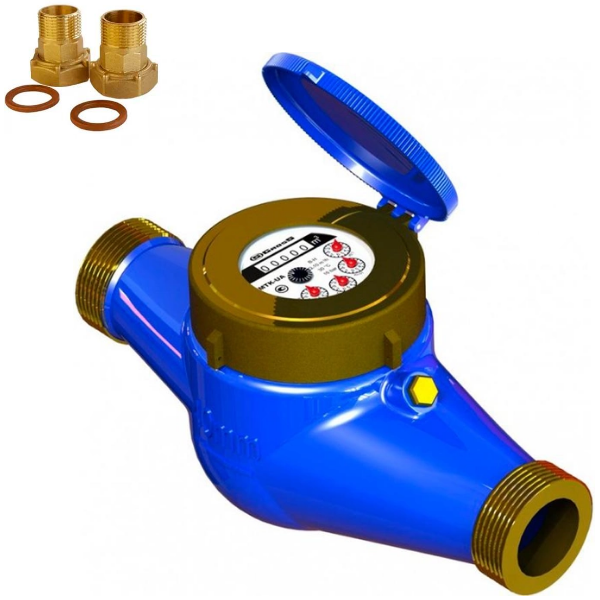 Лічильник холодної води Gross 1 1/2" (40) MTK-UA-40 R80 (сухохід) з гайками