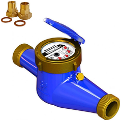 Лічильник холодної води Gross 1 1/4" (32) MTK-UA-32 R80 (сухохід) з гайками