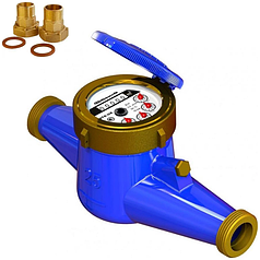 Лічильник холодної води Gross 1" (25) MTK-UA-25 R80 (сухохід) з гайками