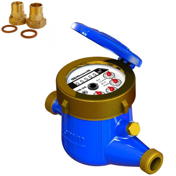 Лічильник холодної води Gross MNK-UA-15 (мокроход) з гайками