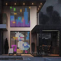 Розумна гірлянда-штора від USB, 2x2м, SFK 07, Різнобарвна/Норічна гірлянда на вікно/SMART гірлянда, фото 3