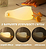 Нічний LED RGB світильник силіконовий лежача качка з акумулятором, фото 8
