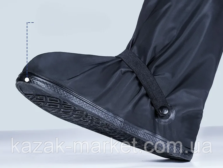 Водонепроникні чохли та бахіли L, 2XL Багаторазові чохли-дощовики для взуття Багаторазові чохли для взуття від дощу, фото 1