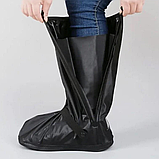 Водонепроникні чохли та бахіли L, 2XL Багаторазові чохли-дощовики для взуття Багаторазові чохли для взуття від дощу, фото 3