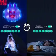 Гірлянда LED-штори 3*2 метри USB-живлення з пультом дистанційного керування - 8 режимів, теплий колір, фото 4