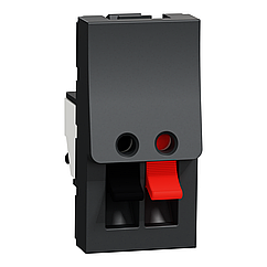 Аудіорозетка 1 модуль Unica New антрацит NU348754