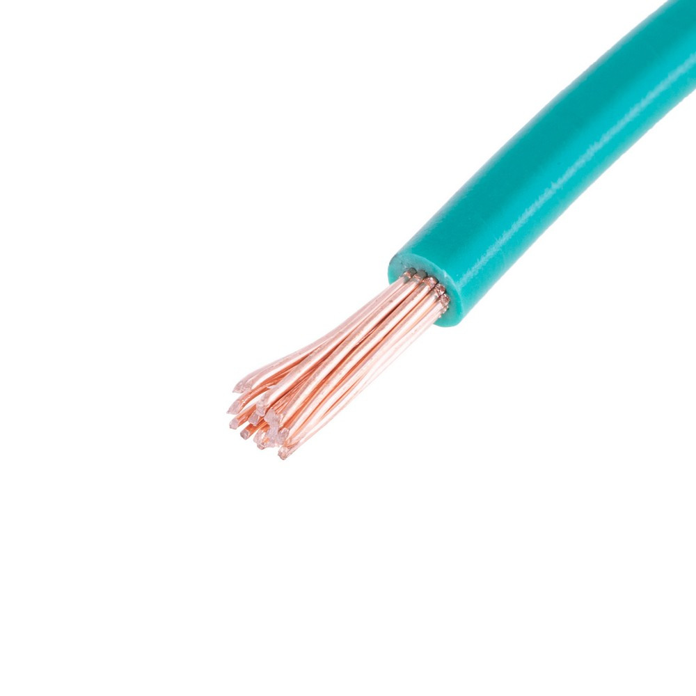 Провід багатожильний 4mm² (12AWG, 19xD0.52mm) зелений.1 м