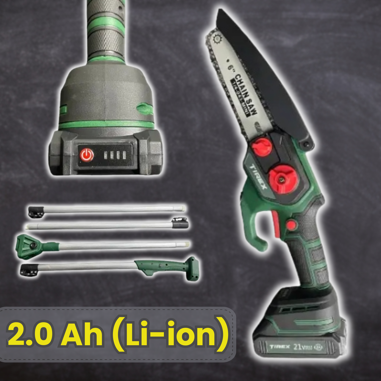 Ланцюгова мініпила TIREX TRCCSA6-21V 21 В асинхронний 2.0 Ah Li-ion