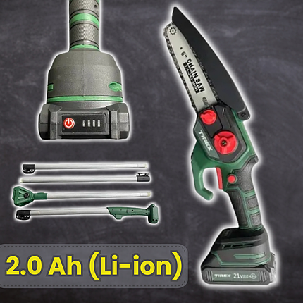 Ланцюгова мініпила TIREX TRCCSA6-21V 21 В асинхронний 2.0 Ah Li-ion, фото 1