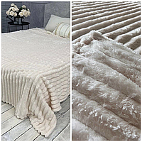 Покрывало шарпей королевский Плюшевые пледы на подарок Плед широкая полоса Евро размер 200х220см