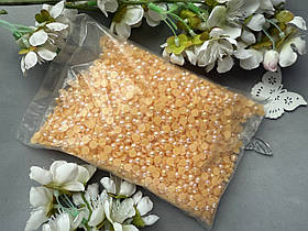 Напівнамистини глянець пеламутр АВ 6 мм, близько 250 гр, помаранчового  кольору