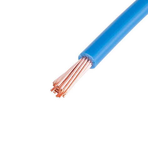 Провід багатожильний 6mm² (10AWG, 19xD0.64mm) синій, 1м, фото 1